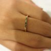 Thin black diamond ring - white gold - Image 3