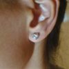 Heart diamond solitaire earring - Image 5