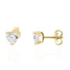 Heart diamond solitaire earring - Image 2