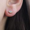 Marquise Stud Evelyn diamond earring - Image 2