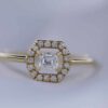 Halo emerald diamond ring - Image 8