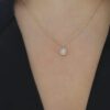 Halo Olivia oval diamond pendant - Image 6