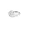 Round eye signet ring with diamond - Image 6
