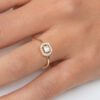 Halo emerald diamond ring - Image 2