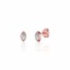 Marquise Stud Evelyn diamond earring - Image 5