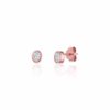 Delicate oval stud diamond earring - Image 5