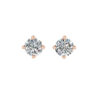 Round diamond solitaire earring - Image 2