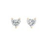 Heart diamond solitaire earring - Image 2