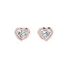 Heart diamond cup earring - Image 3