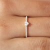 Amit engagement ring - heart diamond - Image 2