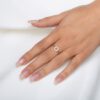 Ball ring with a circle studded with diamonds (replica) - Image 4