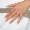 Ball ring with a circle studded with diamonds (replica) - Image 3