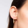 Large hoop earrings with diamonds - Image 6