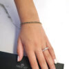 One row black diamond tennis bracelet - Image 3