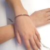 One row black diamond tennis bracelet - Image 2