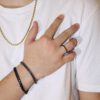 Row black diamond ring - Image 4