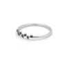 Zig zag ring 7 black stones - Image 7