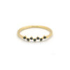 Zig zag ring 7 black stones - Image 2