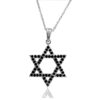 Star of David necklace with black diamonds - Image 2