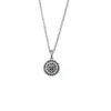 Black diamond circle necklace - Einat - Image 3