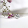 Almond engagement ring - Image 4