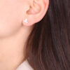 Crown earrings with diamonds - David - Image 2