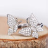 Butterfly ring studded with diamonds - Image 2