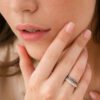 A semi-encrusted ring with diamonds - Image 5