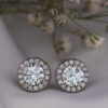 Halo earrings with inlay also on XL sides - Image 4