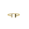 Two line black and white diamond ring - Image 5
