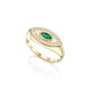 Anastasia engagement ring - emerald with diamonds - Image 4