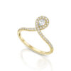 Infinity diamond ring with a drop diamond - Image 3