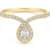 Infinity diamond ring with a drop diamond - Image 2