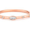 Marquise ring with six round diamonds - Image 2