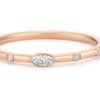 Marquise ring with round diamonds - Image 3