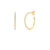 Large hoop earrings with diamonds - Image 2