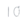 Large hoop earrings with diamonds - Image 4