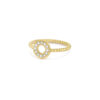 Ball ring with a circle studded with diamonds (replica) - Image 5