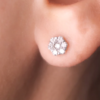 Diamond Flower Earrings – Peonies - Image 2