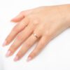 Flower ring with 6 diamonds - Image 8