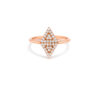 Rhombus ring with diamond inlay - Image 2