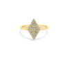 Rhombus ring with diamond inlay - Image 6