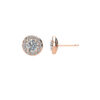 Round diamond halo earring - Image 2
