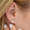 Heart diamond halo earring - Image 5