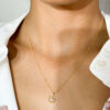 Compass-Shaped Necklace with Round Diamond - Image 5