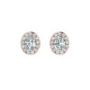 Halo diamond oval earring - Image 3