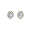 Halo diamond oval earring - Image 2