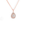 Drop diamond pendant with halo - Image 2