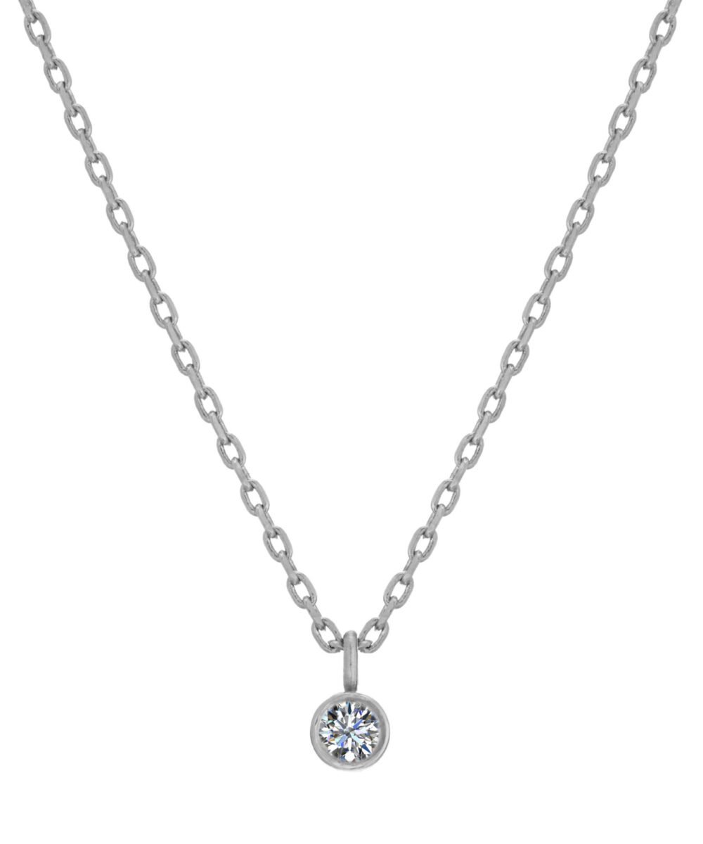 Solitaire round diamond pendant