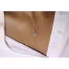 Drop diamond pendant with halo - Image 4